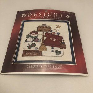Vintage 99 Christmas Traditions Cross Stitch Kit Designs For The Needle Snowmen